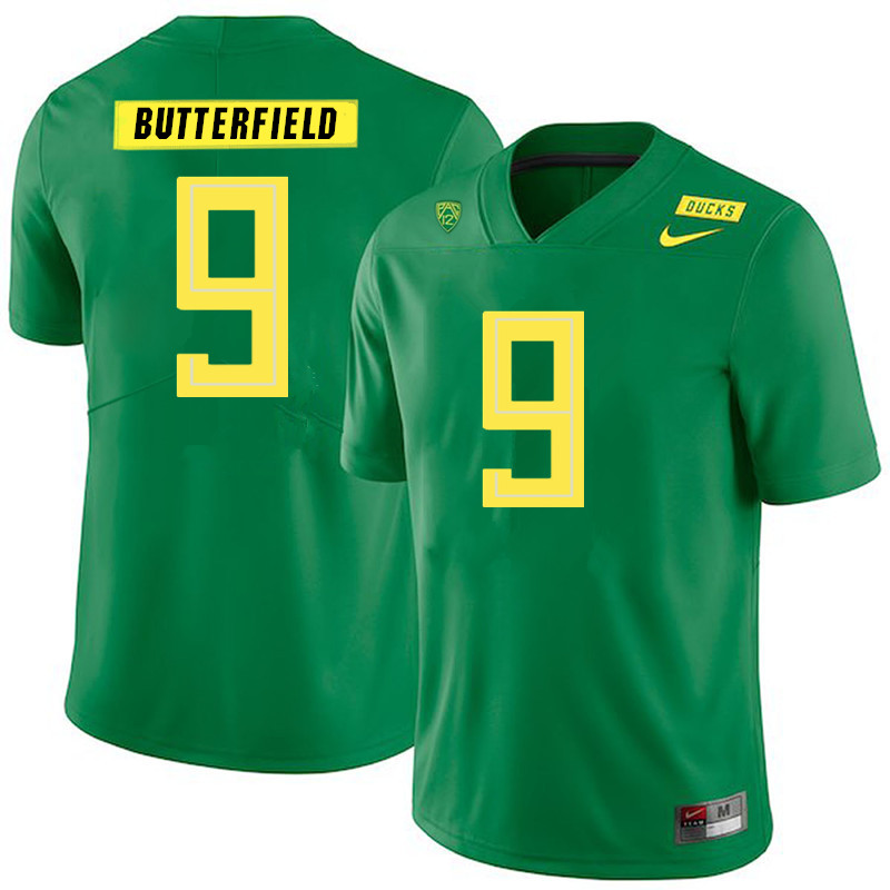 Men #9 Jay Butterfield Oregon Ducks College Football Jerseys Sale-Green - Click Image to Close